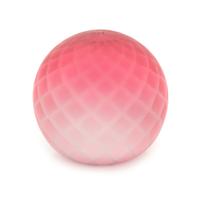 A Hollow Red Satin Frosted Paperweight Diameter 4 inches