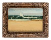 Seascape with Sailboat , c. 1970