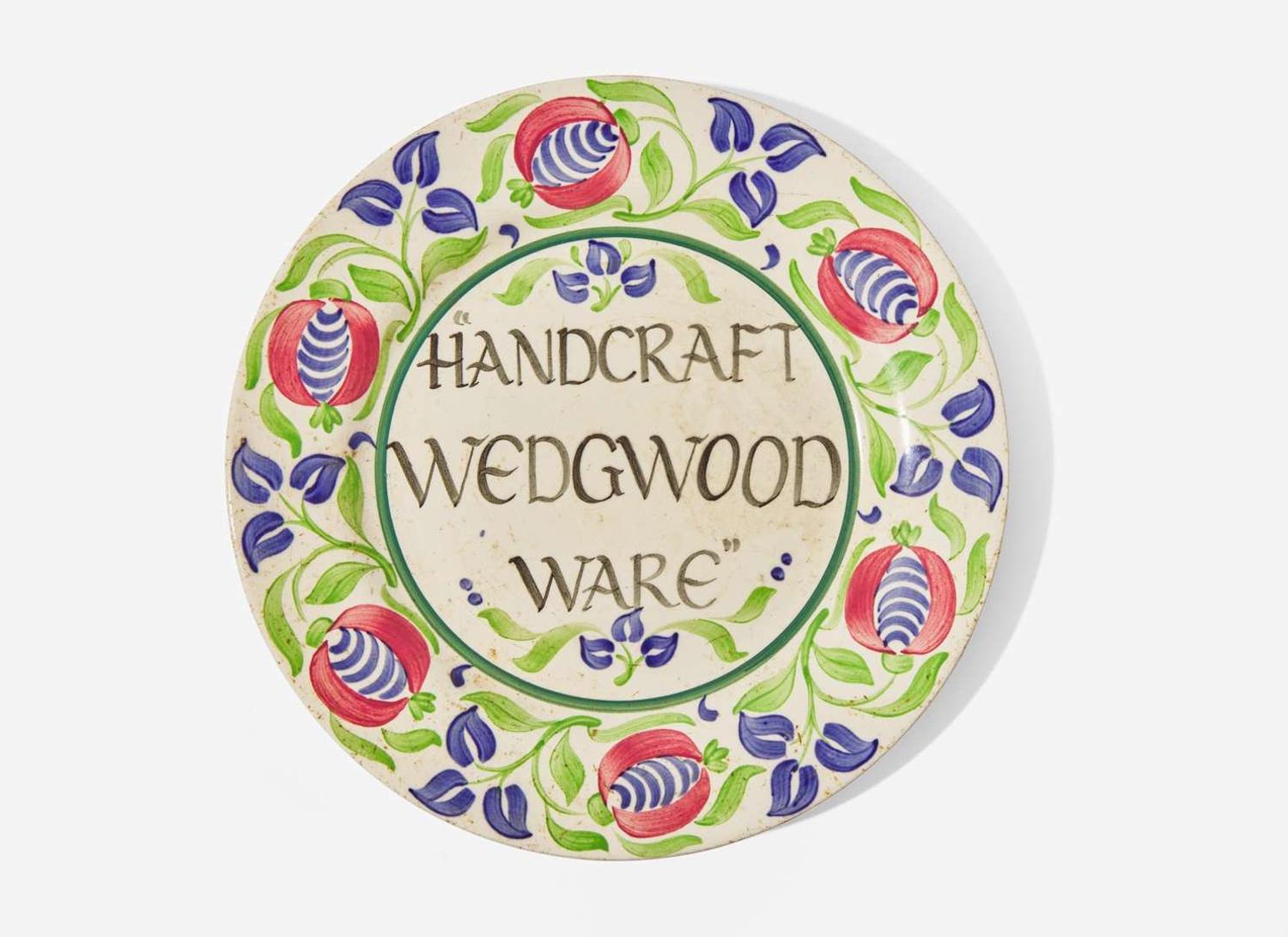 A Wedgwood Queensware Advertising Plate, UK, 1924
