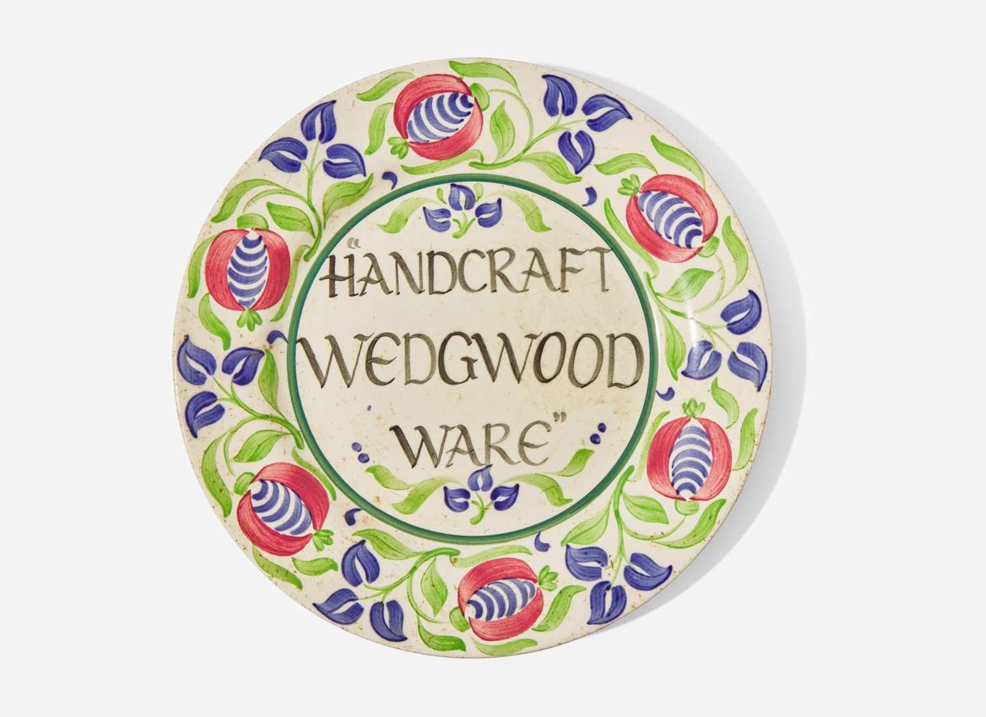 A Wedgwood Queensware Advertising Plate, UK, 1924