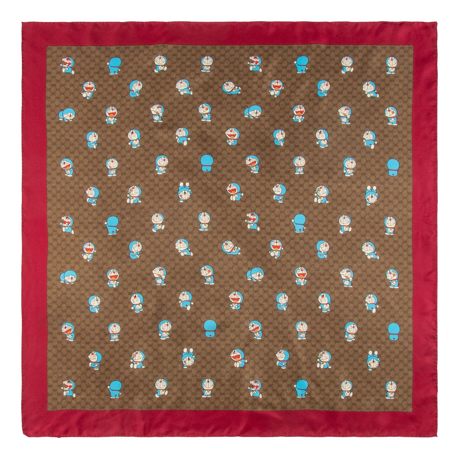 GUCCI, FIVE PRINTED SILK SCARVES
