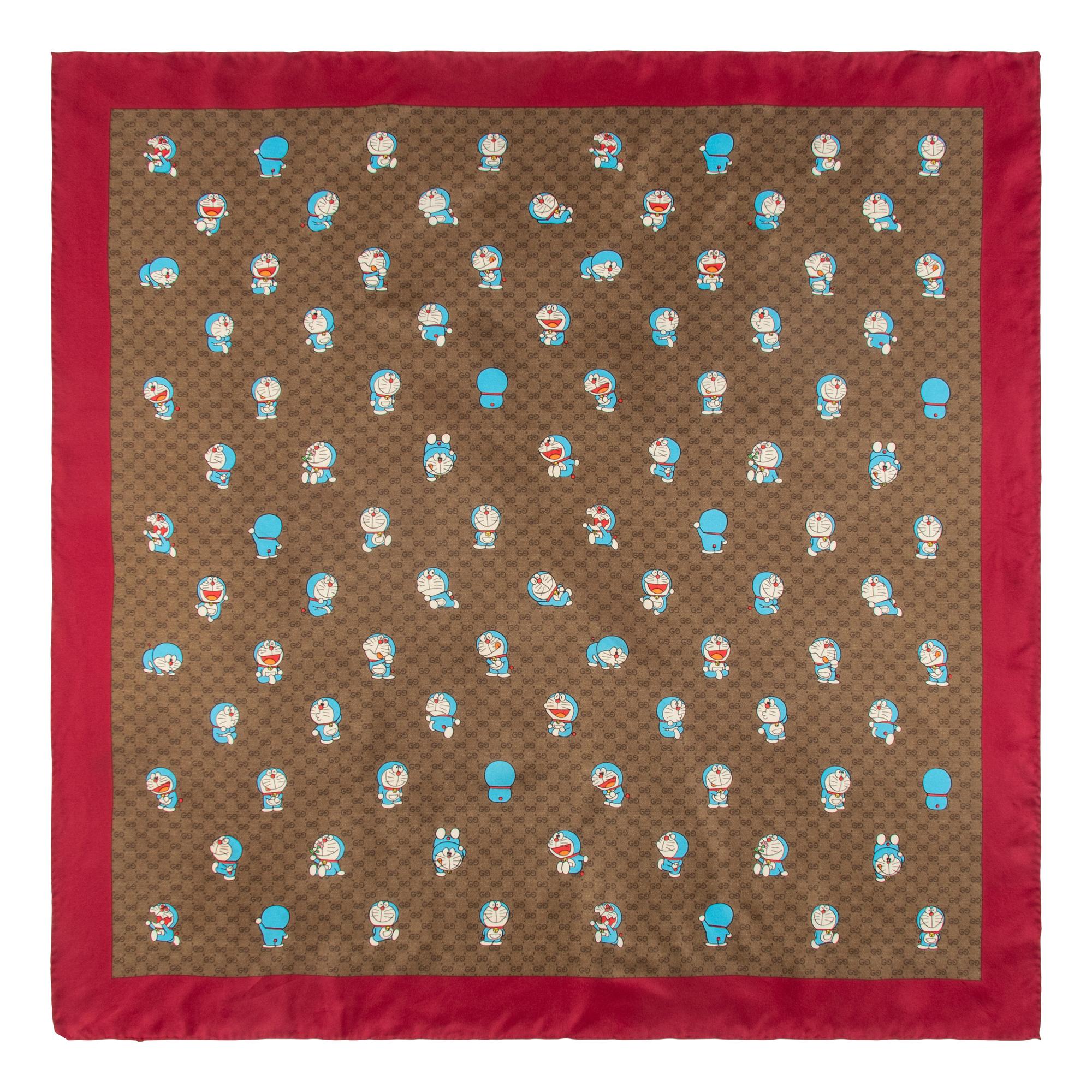 GUCCI, FIVE PRINTED SILK SCARVES