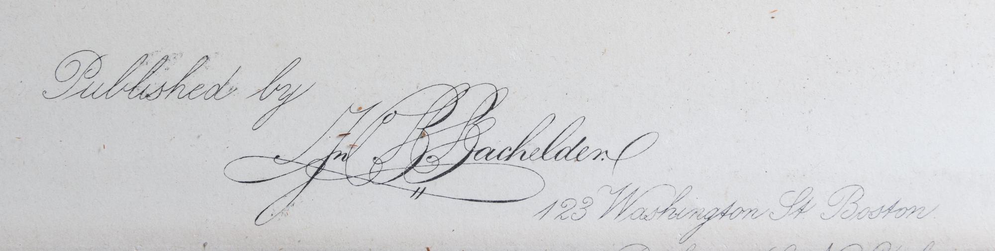 BACHELDER, JOHN B. Review of the Massachusetts Volunteer Militia at Concord, September 9, 1859. 29 3/4 x 45 3/4 inches.