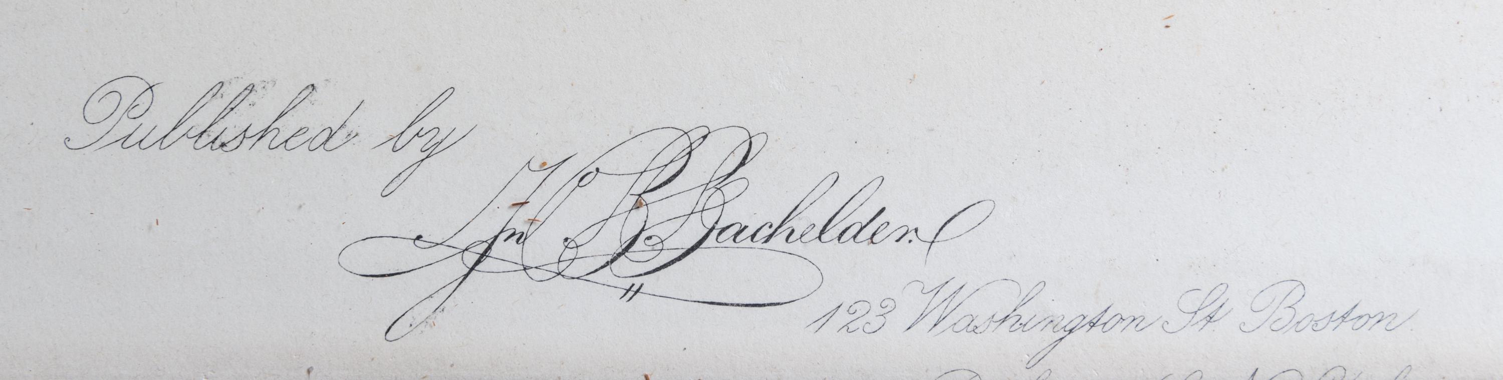 BACHELDER, JOHN B. Review of the Massachusetts Volunteer Militia at Concord, September 9, 1859. 29 3/4 x 45 3/4 inches.