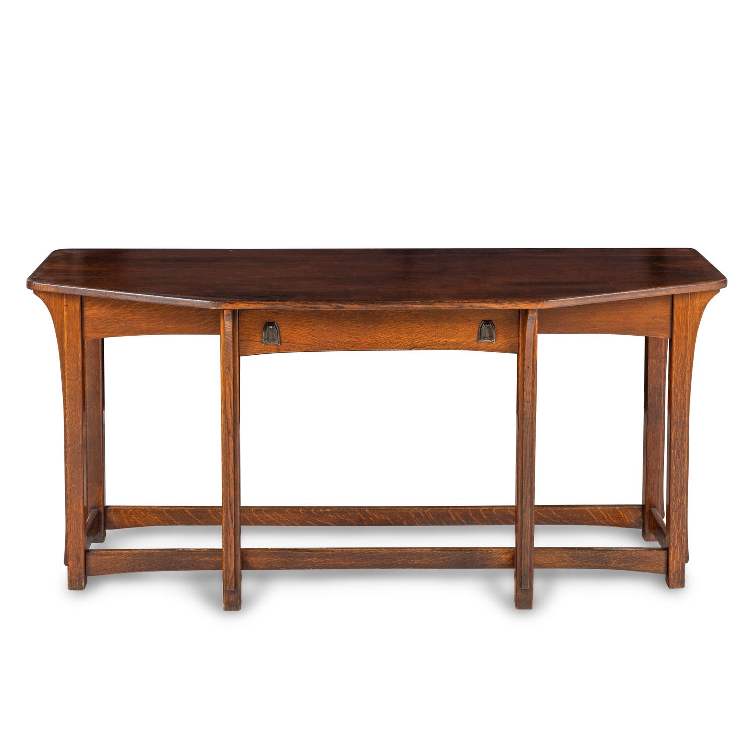 An Arts and Crafts Style Oak Console Table
