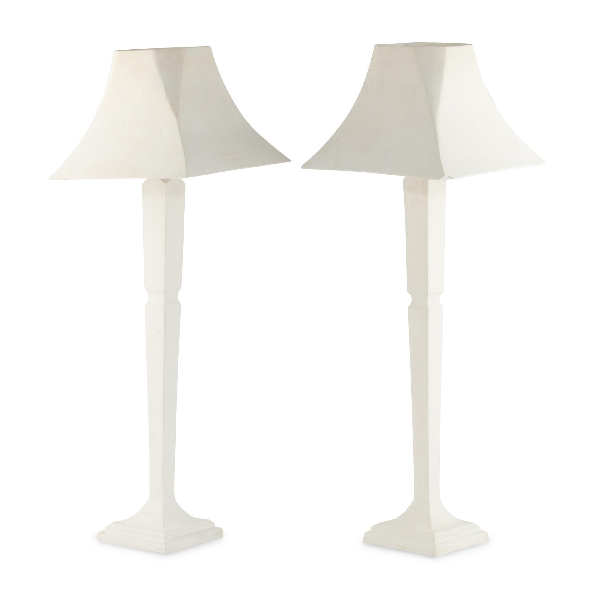 A Pair of Composition Table Lamps