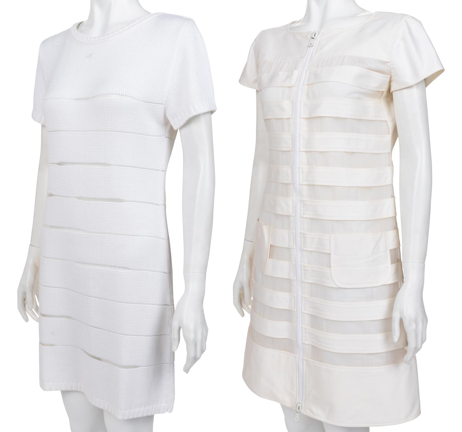 Two Courrèges Knit Dresses, 1980-2000s