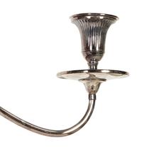 A Large Pair of Barker-Ellis Silver Plate Three-Light Candelabra