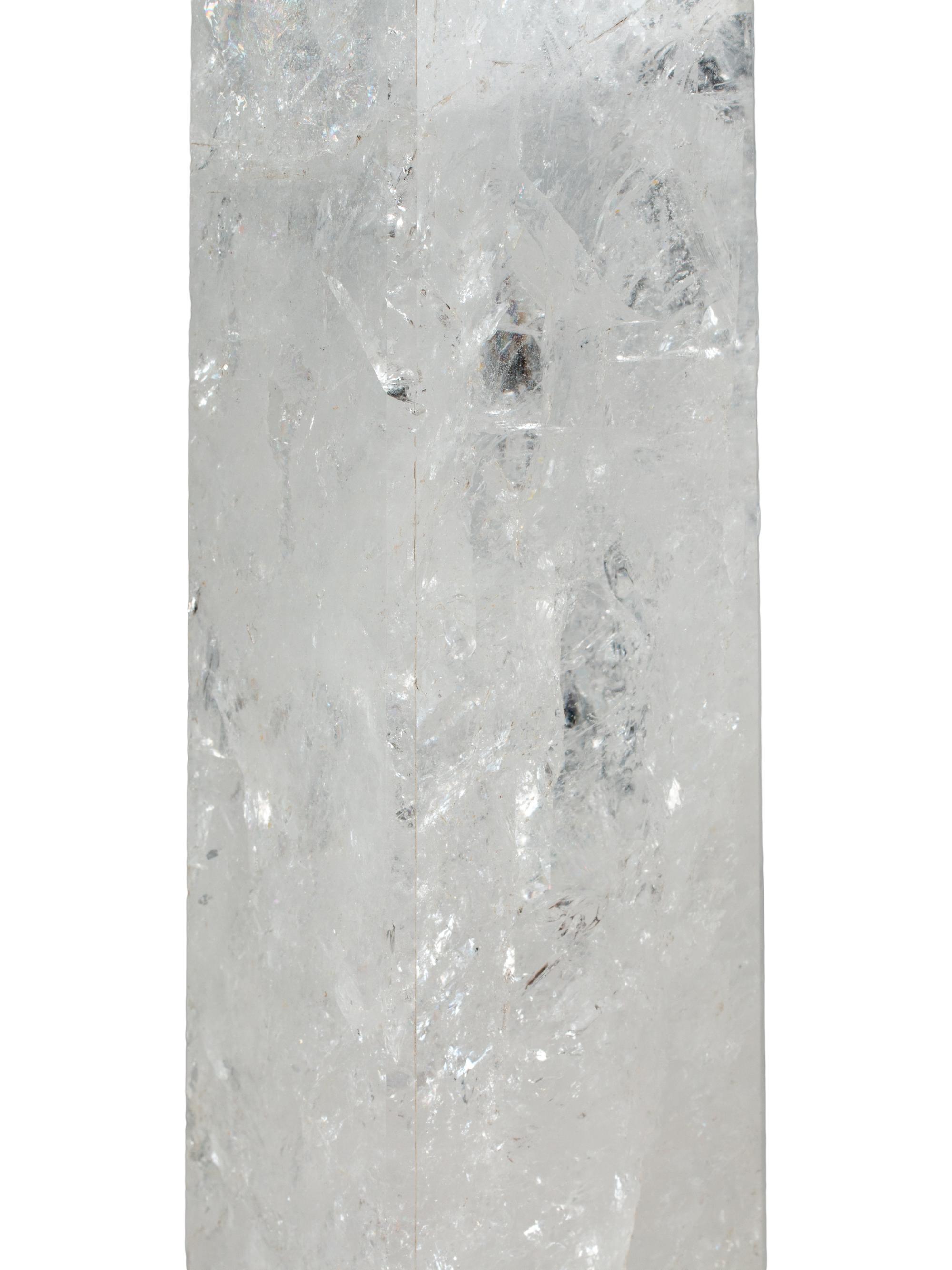A Pair of Rock Crystal Obelisks