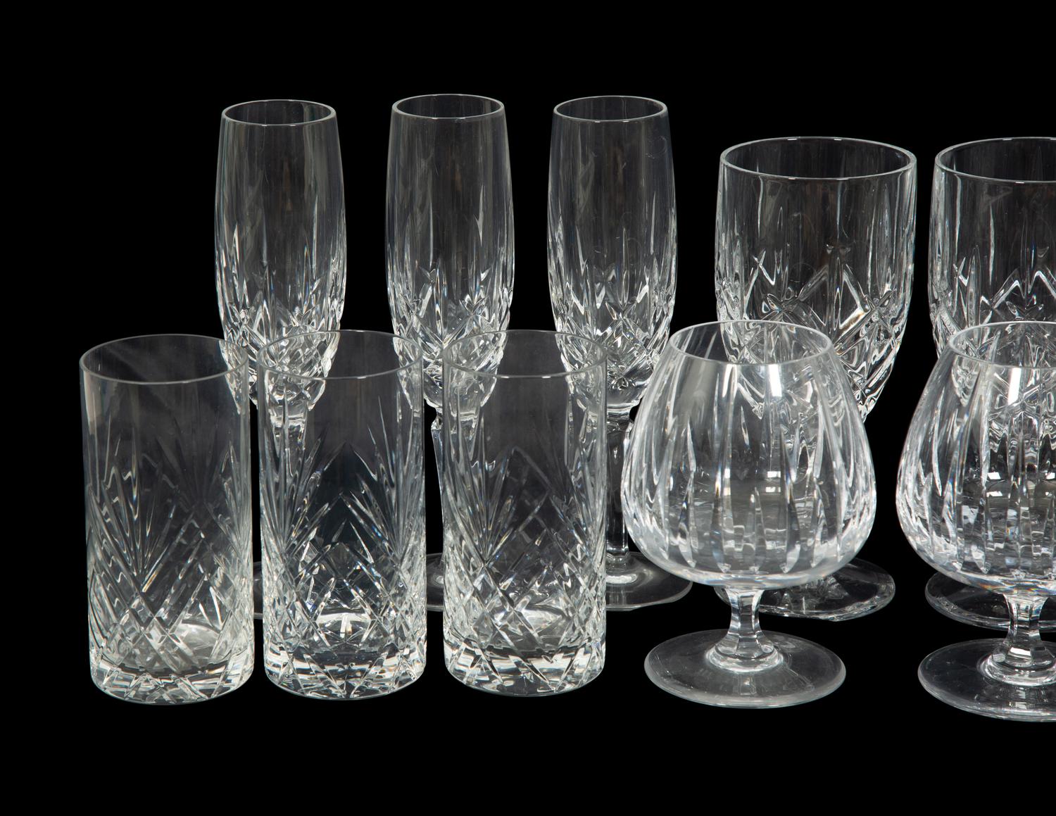 A Gorham Cut Glass Stemware Service