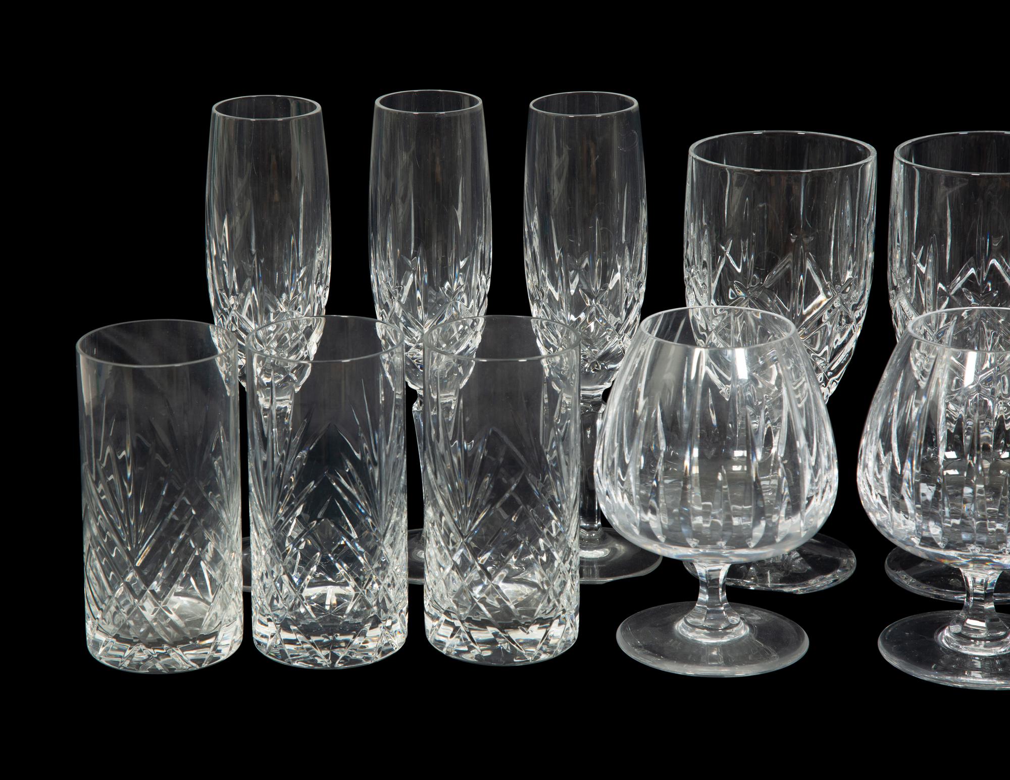 A Gorham Cut Glass Stemware Service