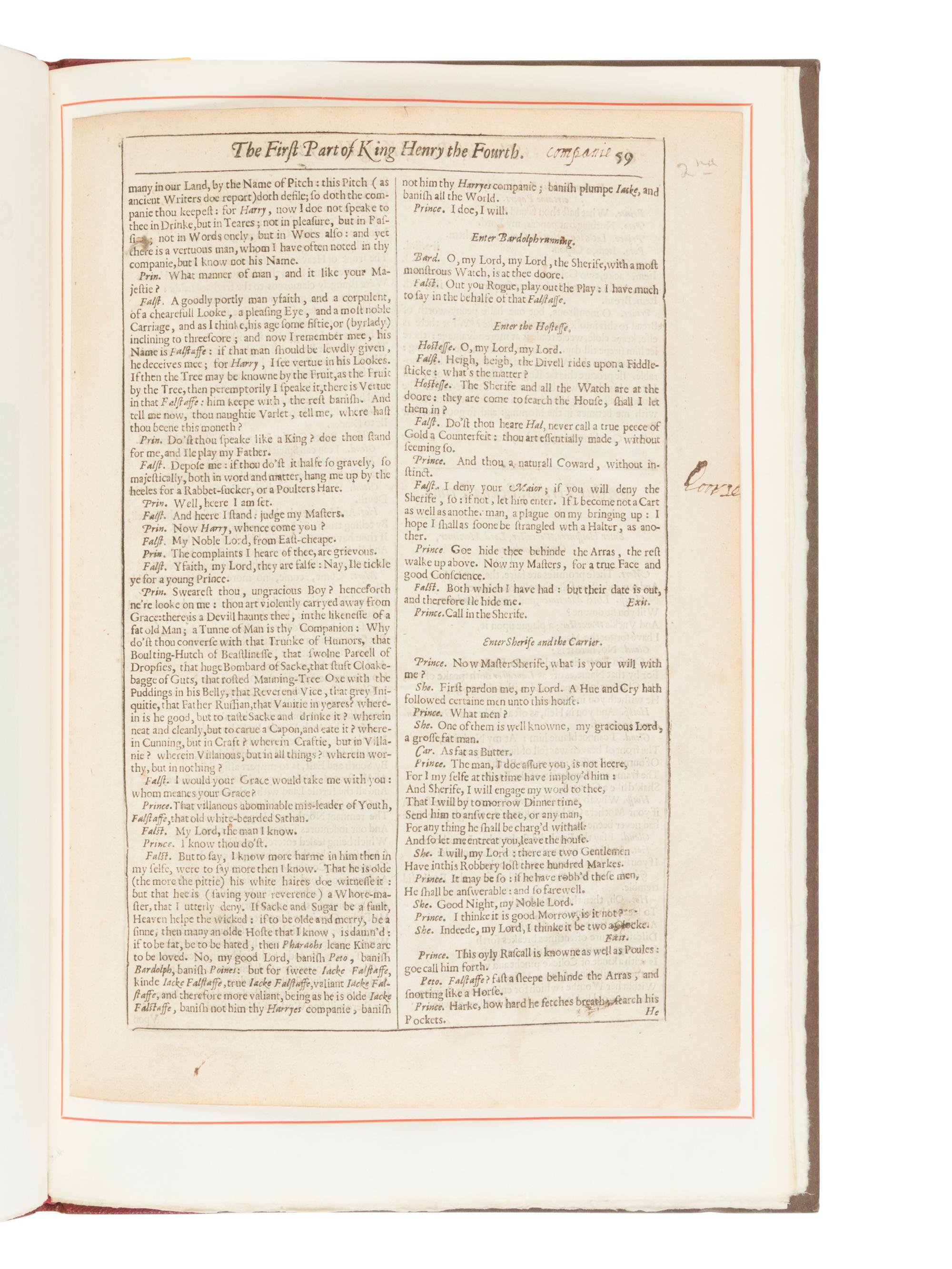 [LEAF BOOK]. -- [SHAKESPEARE, William (1564-1616)]. Original Leaves from the First Four Folios of the Plays of William Shakespeare, 1623, 1632, 1663, 1685 . With an Introduction by Edwin Eliott Willoughby. San Francisco: Grabhorn Press for David Magee, 1935.