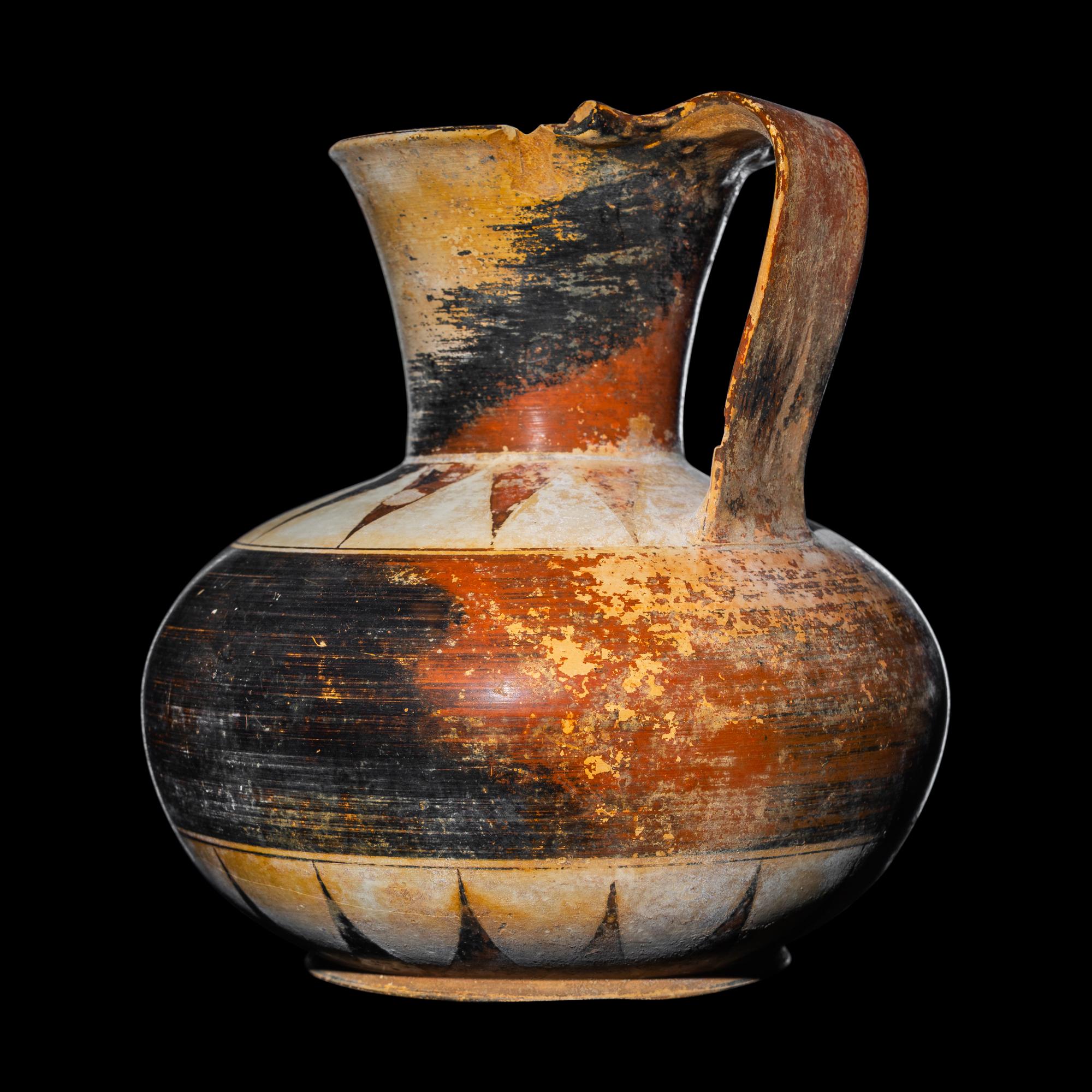 A Proto-Corinthian Terracotta Squat Olpe