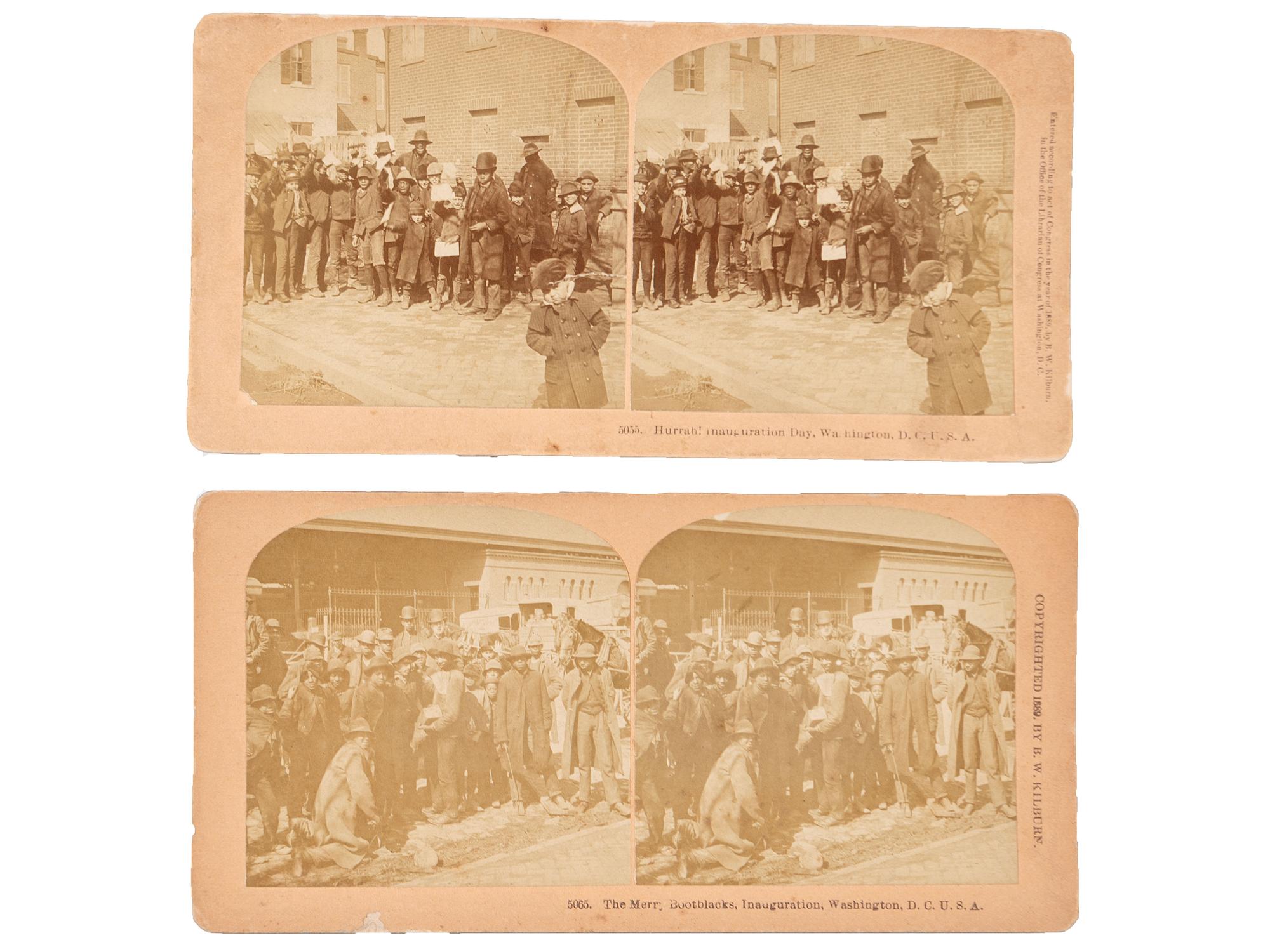 [EARLY PHOTOGRAPHY]. A group of approx. 95 stereoviews highlighted by images of US presidents, views in and around Washington, DC and Mount Vernon, and African American and female subjects.