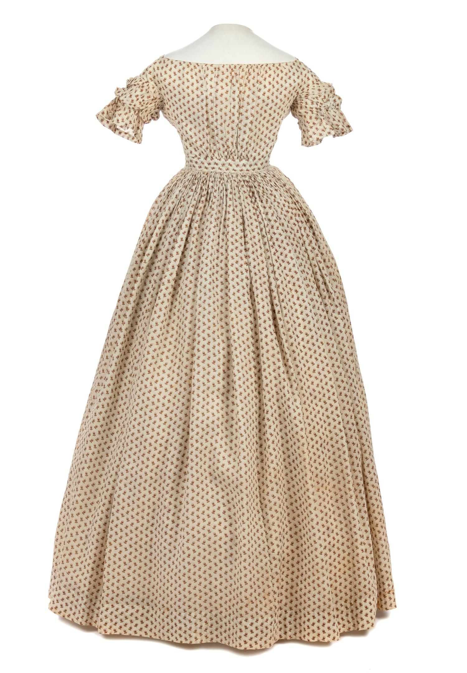 Printed Cotton Day Dress, 1860s