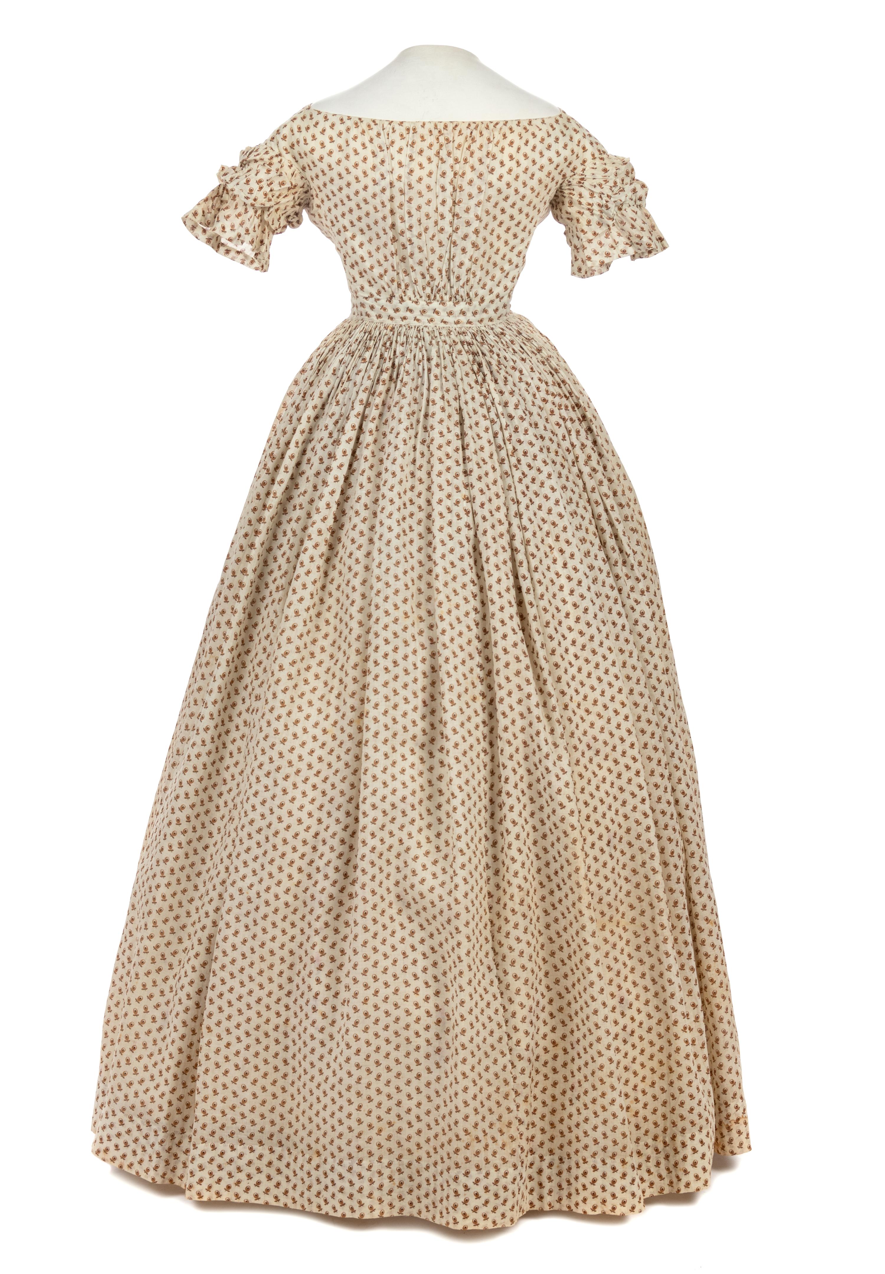 Printed Cotton Day Dress, 1860s