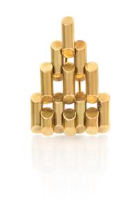 A Retro 14 Karat Yellow Gold Demi Parure, Circa 1940, 65.80 dwts.