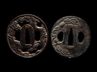 Two Japanese Cast Iron Tsuba