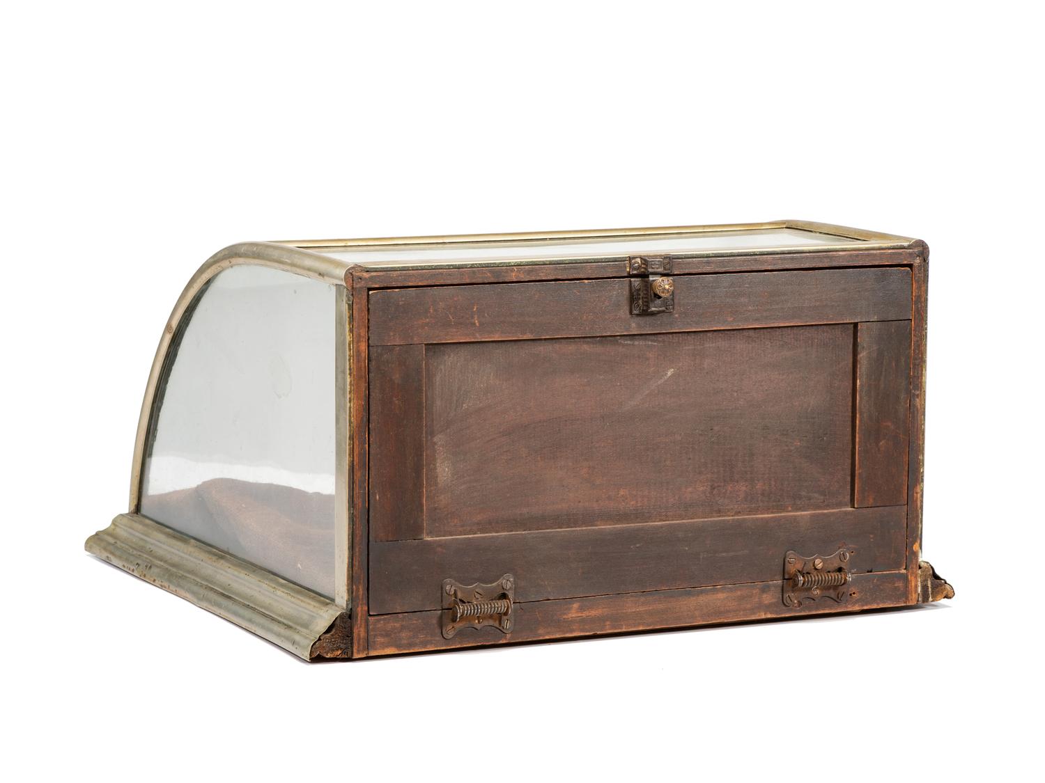 A Pair of Excelsior Show Case Works Metal Frame Countertop Display Cases