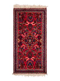 Three Indo-Persian Wool Mats and a Persian Pictorial Wool Mat