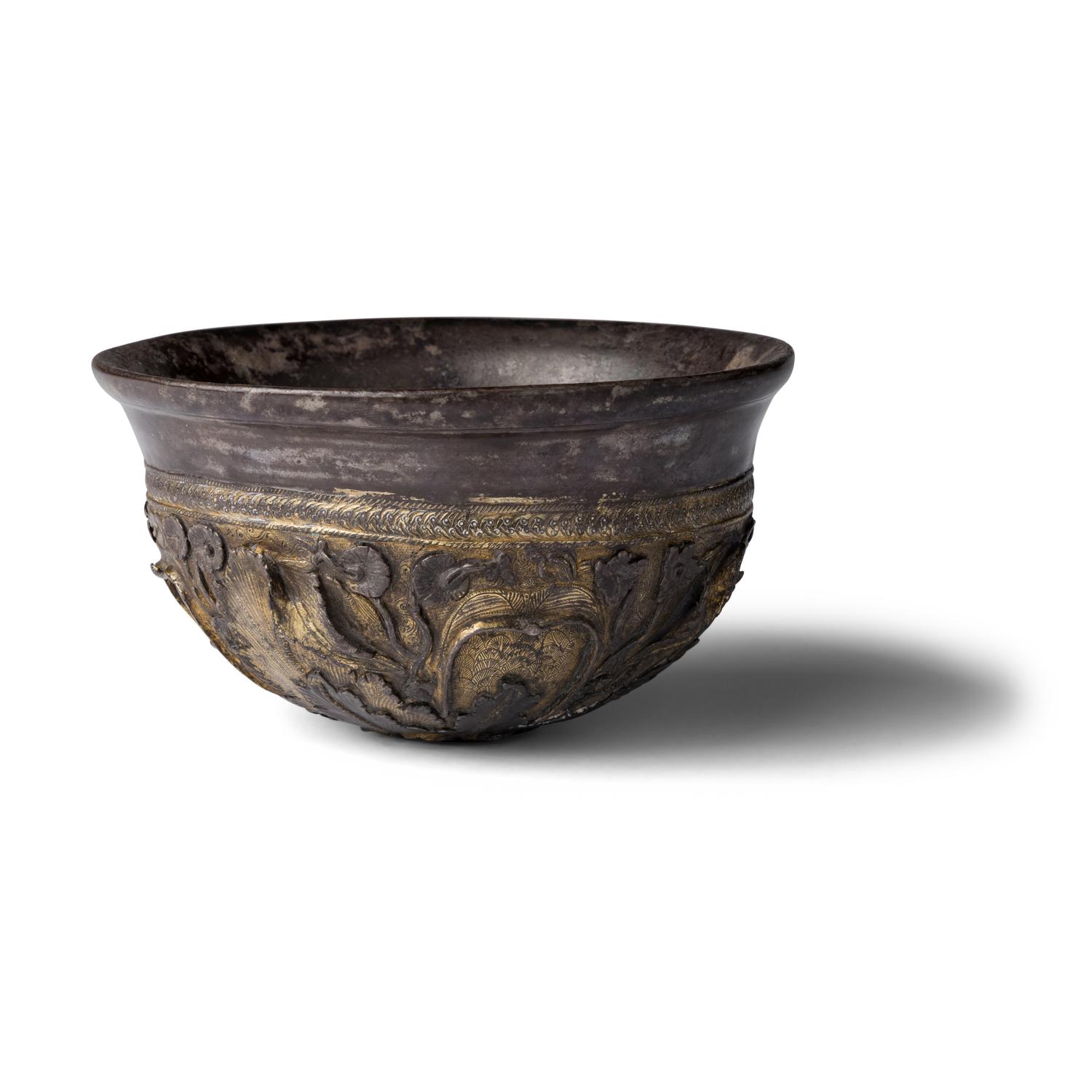 A Hellenistic Gilt-Silver Bowl with Acanthus Scrolls