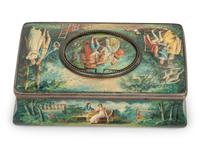 A Polychrome Painted German Singing Bird Box