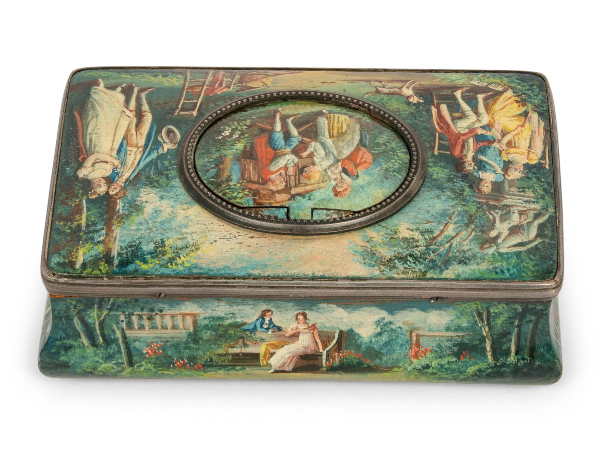 A Polychrome Painted German Singing Bird Box