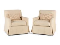 A Pair of Custom Upholstered Armchairs