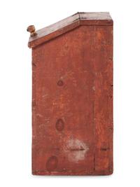 A Country Painted and Stenciled Pine Coffee or Drygoods Box