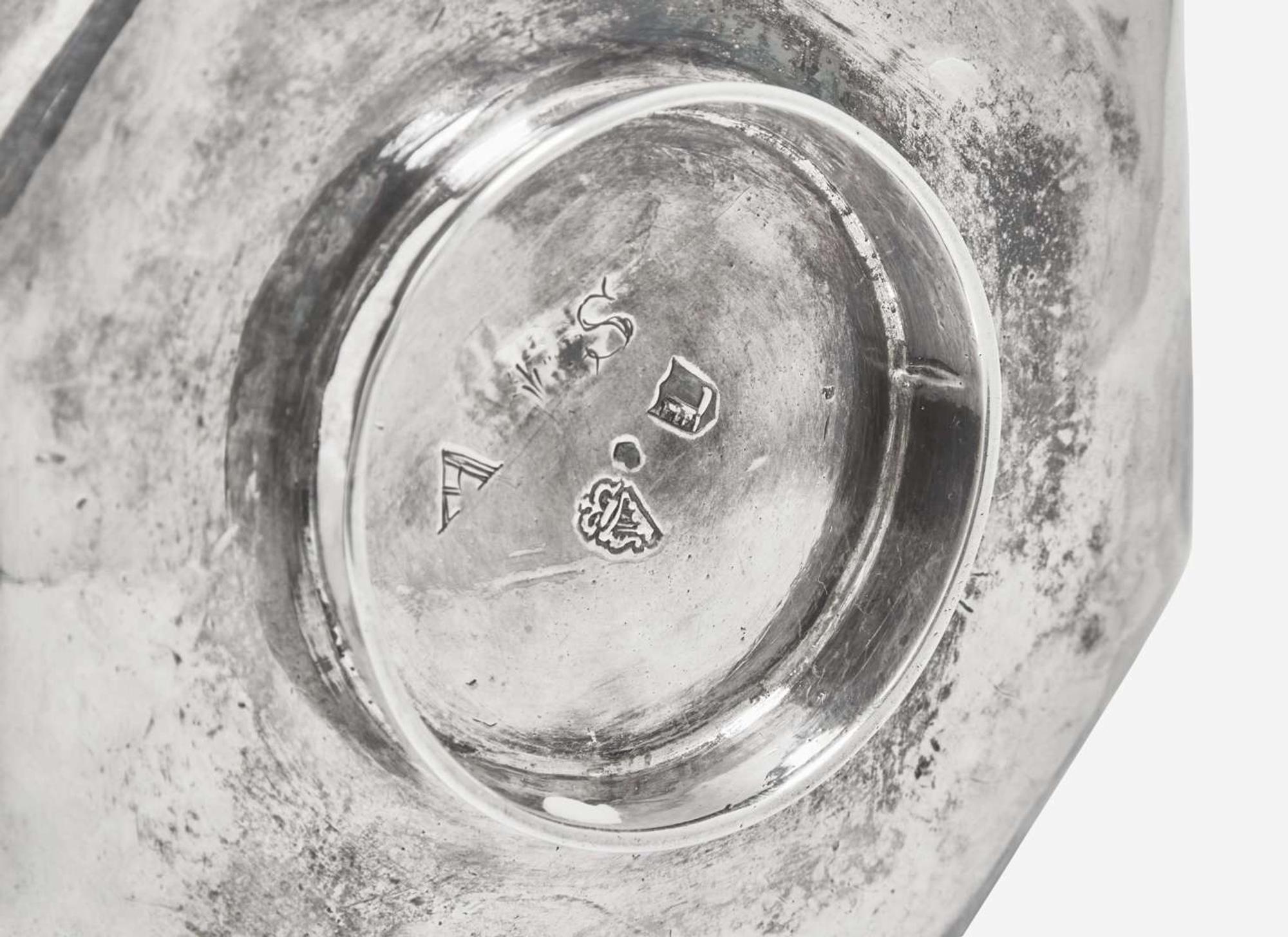 A George III sterling silver salver, John Carter II, London, 1769, and a small Irish George II sterling silver tray, Dublin, 1730