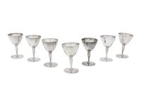 A Set of Seven Tiffany & Co. Silver Cordial Cups