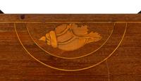 A Federal Shell and Bell-Flower Inlaid and Carved Mahogany Card Table