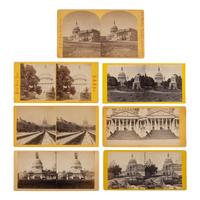 [Early Photography] Group of 110 Stereoviews of Washington, DC, and Boston, incl. Landmarks and Monuments