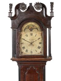 A German-Pennsylvania Mahogany Tall Case Clock