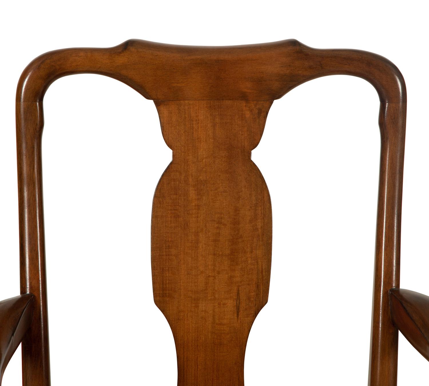 A Suite of Ten Queen Anne Style Mahogany Dining Chairs — 20th Century