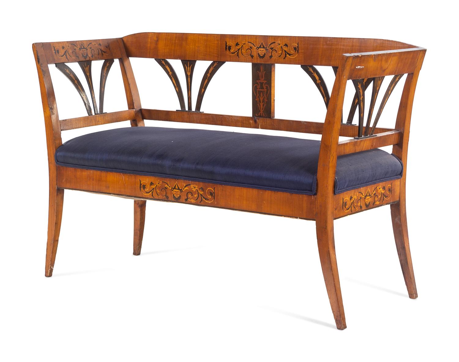A Biedermeier Marquetry Settee