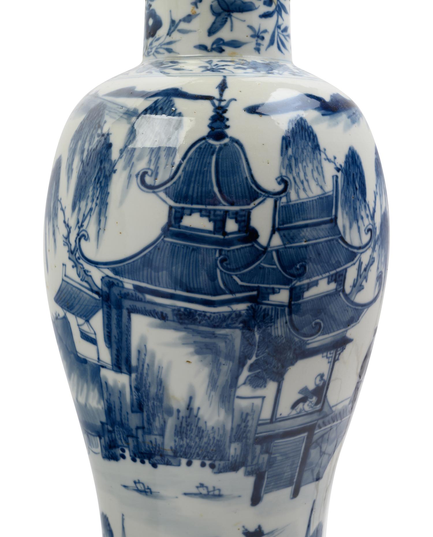 Two Chinese Porcelain Vases Mounted as Lamps