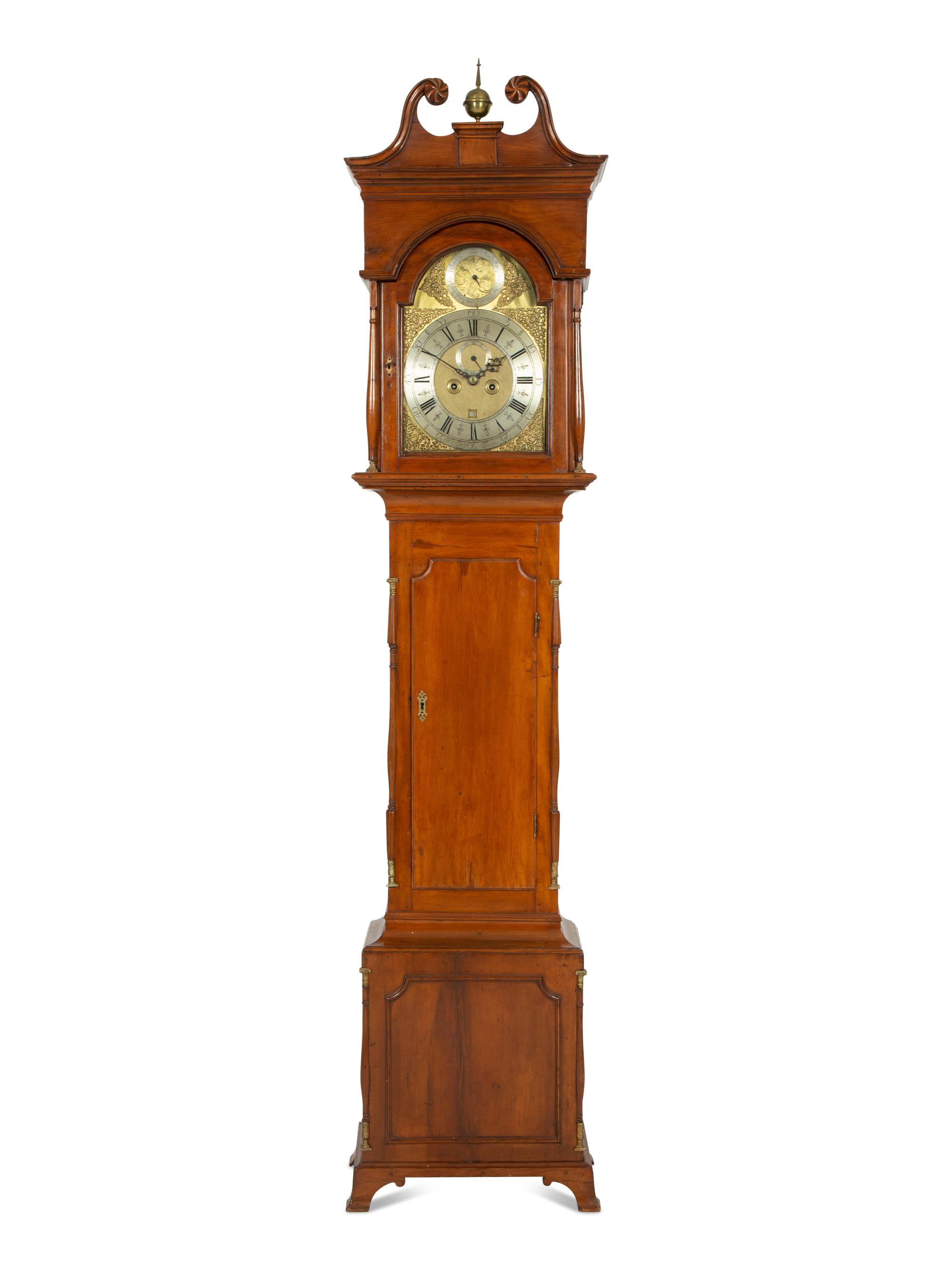 An American Cherry Tall Case Clock
