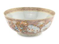 A Chinese Export Porcelain Punch Bowl