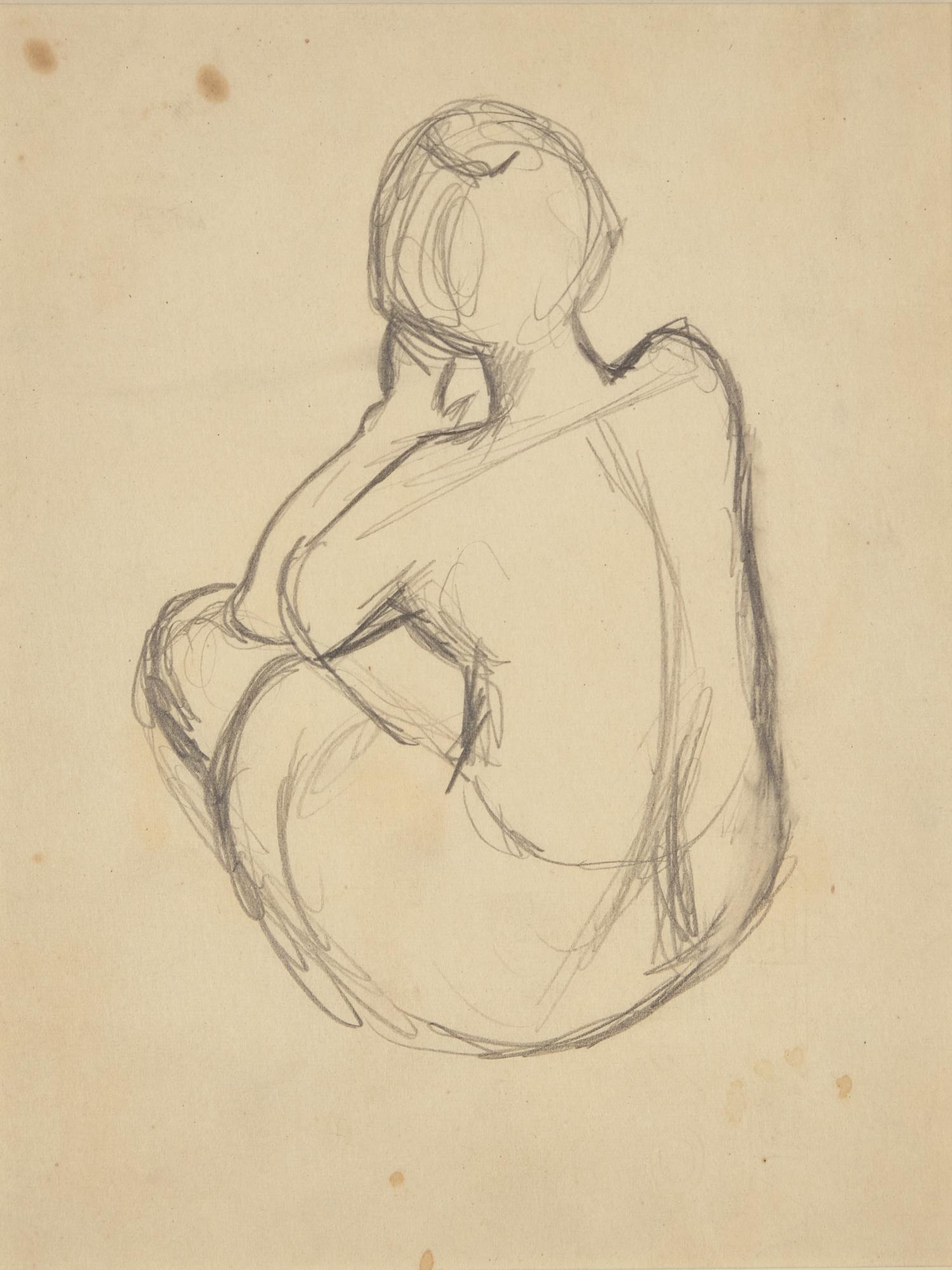 Three Works: The Smoker; together with Two Sketches of a Nude (3)