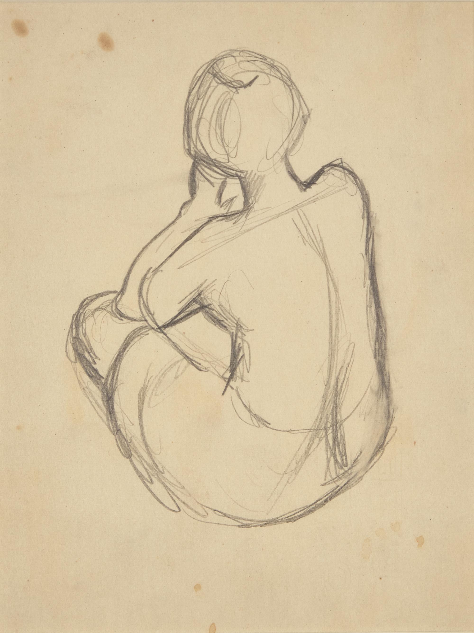 Three Works: The Smoker; together with Two Sketches of a Nude (3)