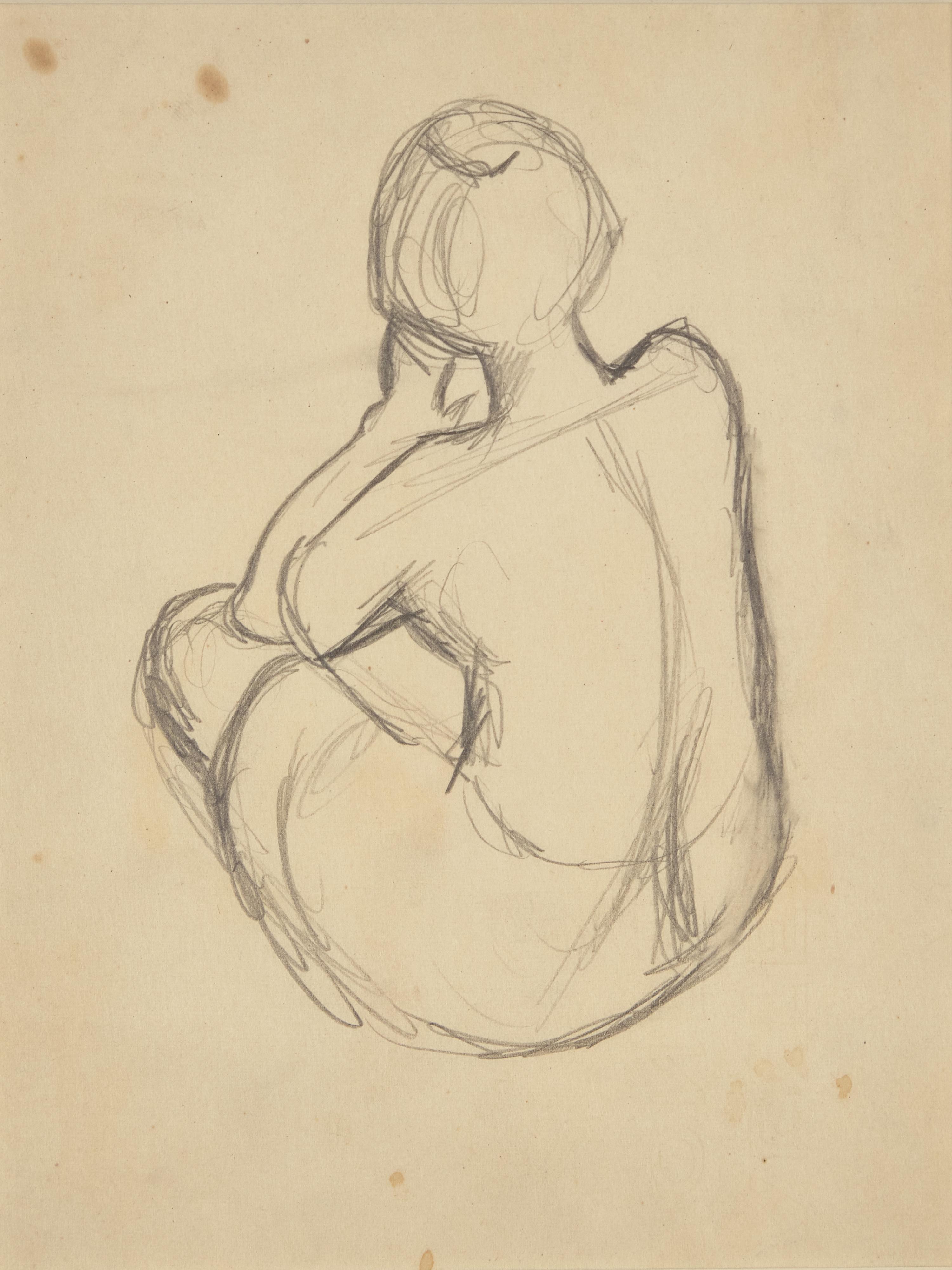 Three Works: The Smoker; together with Two Sketches of a Nude (3)