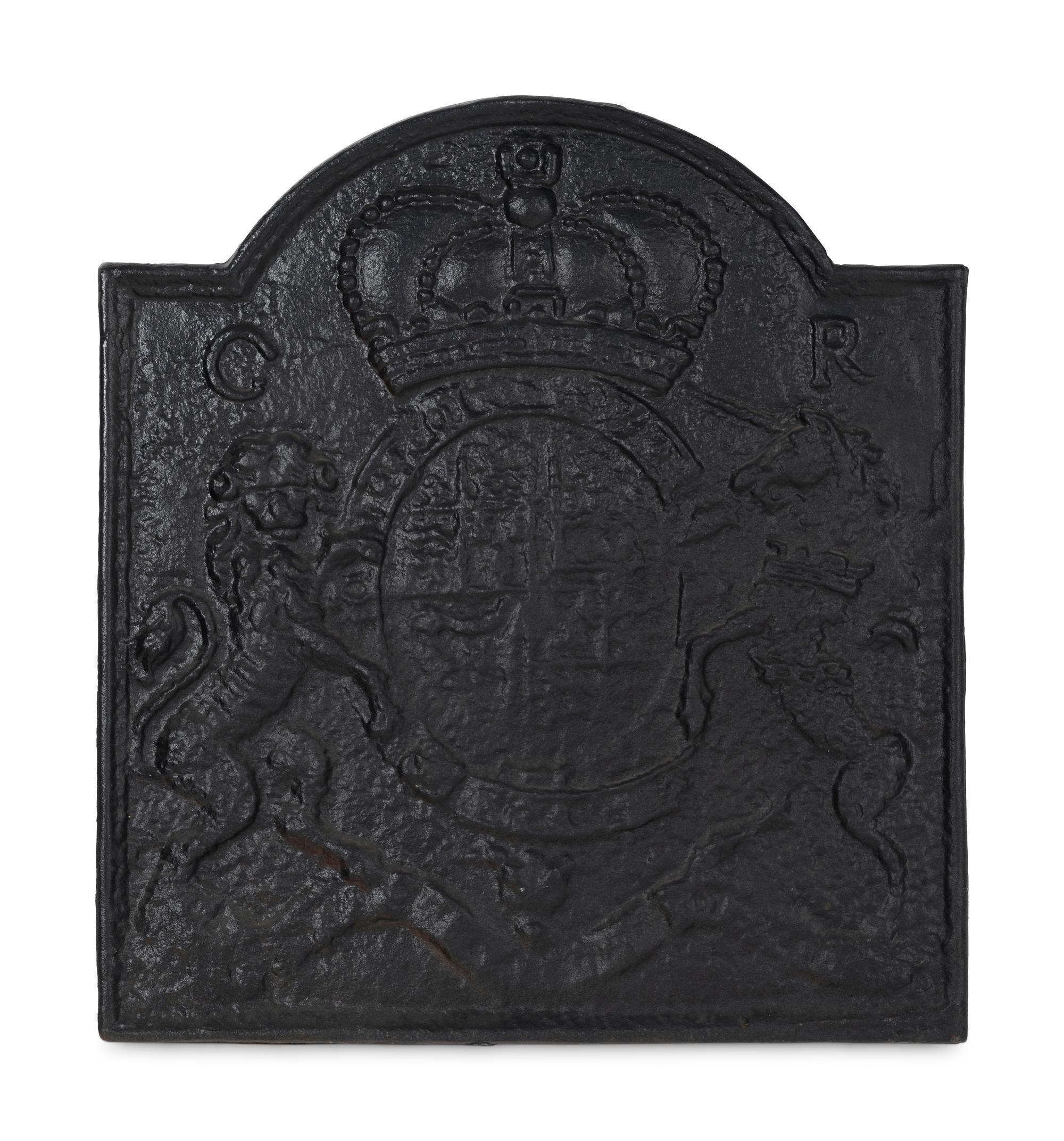 An English Cast Iron Armorial Fireback
