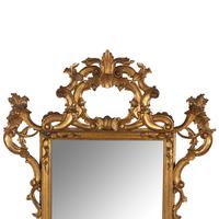 A Pair of Italian Baroque Style Giltwood Mirrors