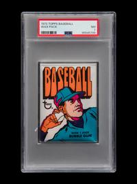 A Sealed Unopened Pack of 1972 Topps Baseball Cards (PSA 7 NM)