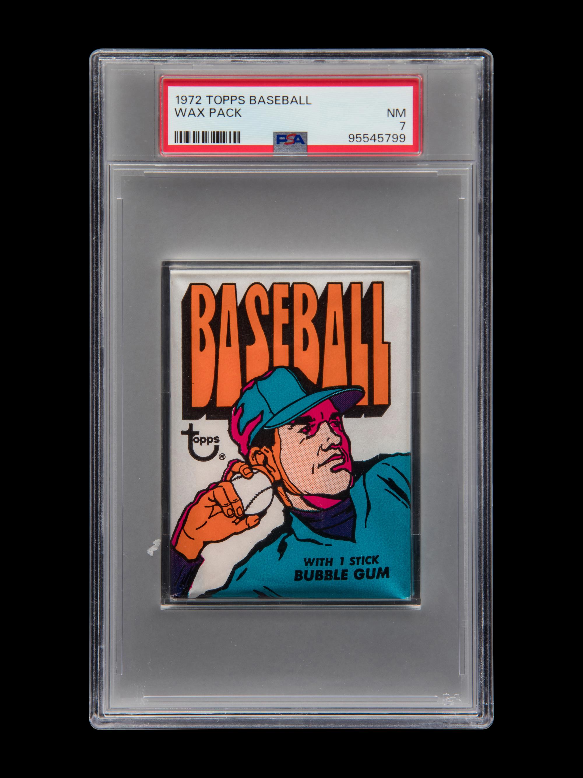 A Sealed Unopened Pack of 1972 Topps Baseball Cards (PSA 7 NM)