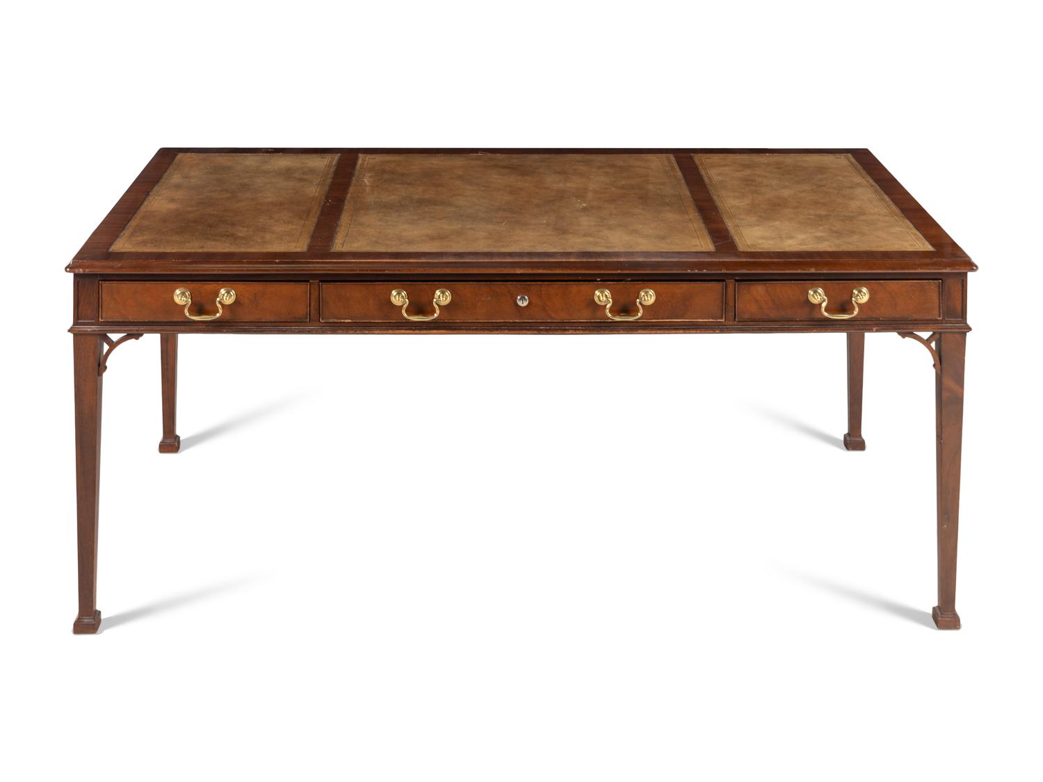A George III Style Mahogany Library Table