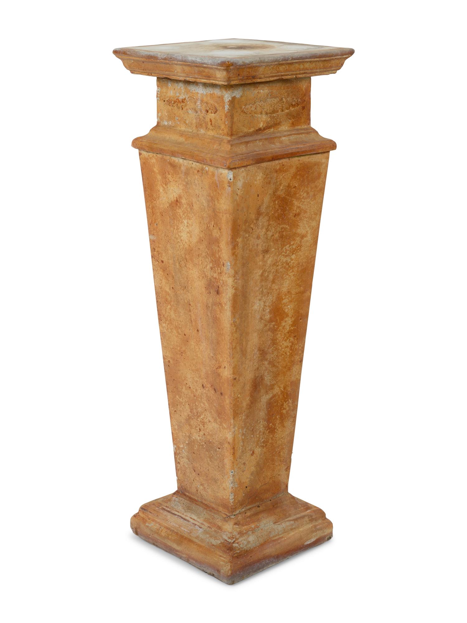 A Group of Six Cast Stone Pedestals