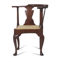 A Queen Anne Mahogany Corner Chair