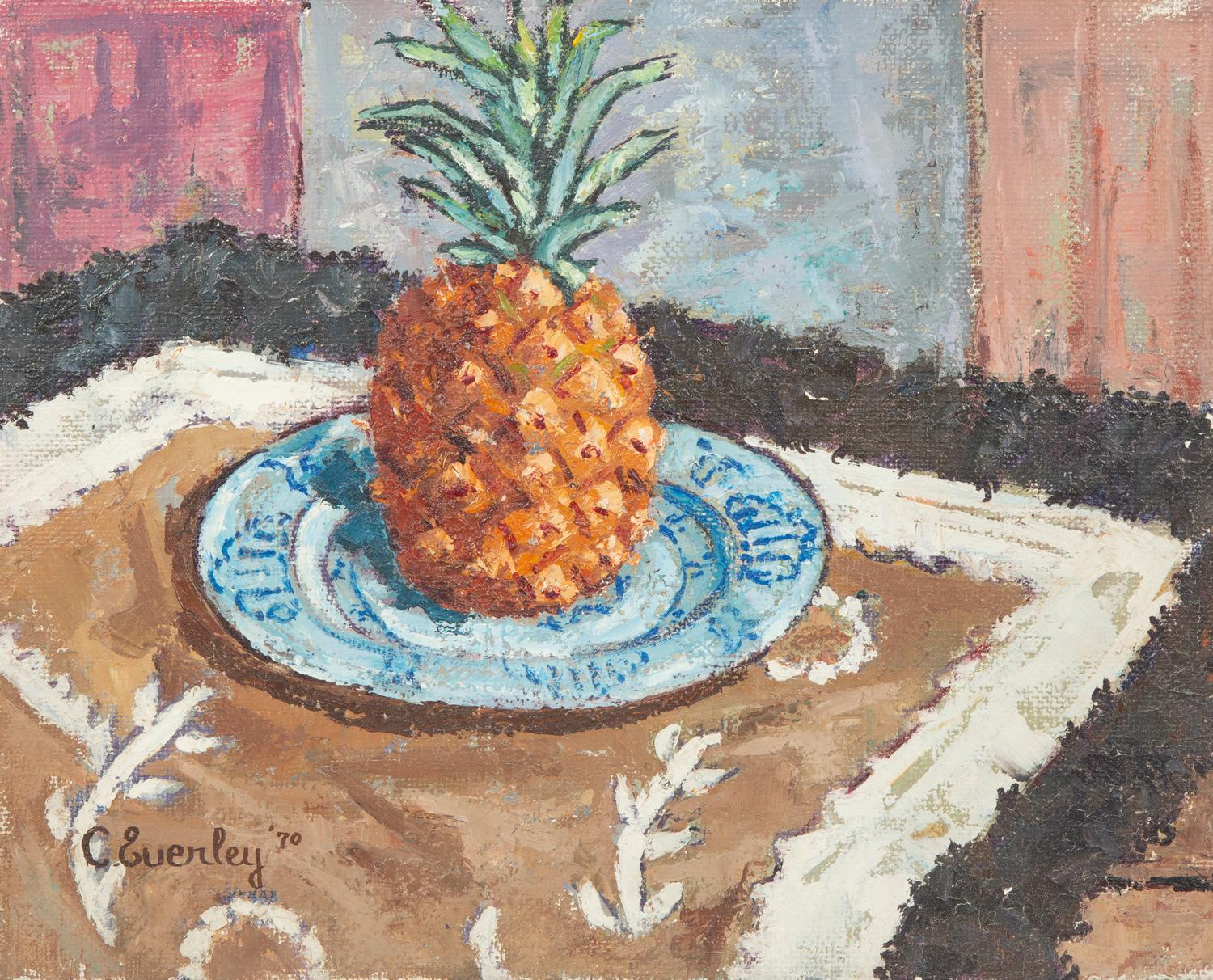 Panier de Fruit Devant Balustrade and Still Life with Pineapple (two works)